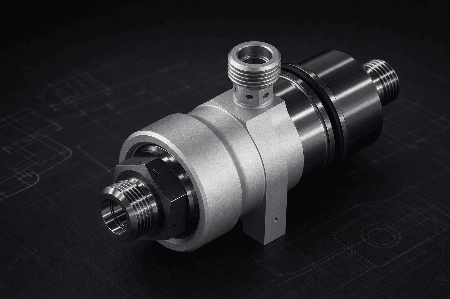 Studio visualization derived from AstraValve's Filling Valve CAD model